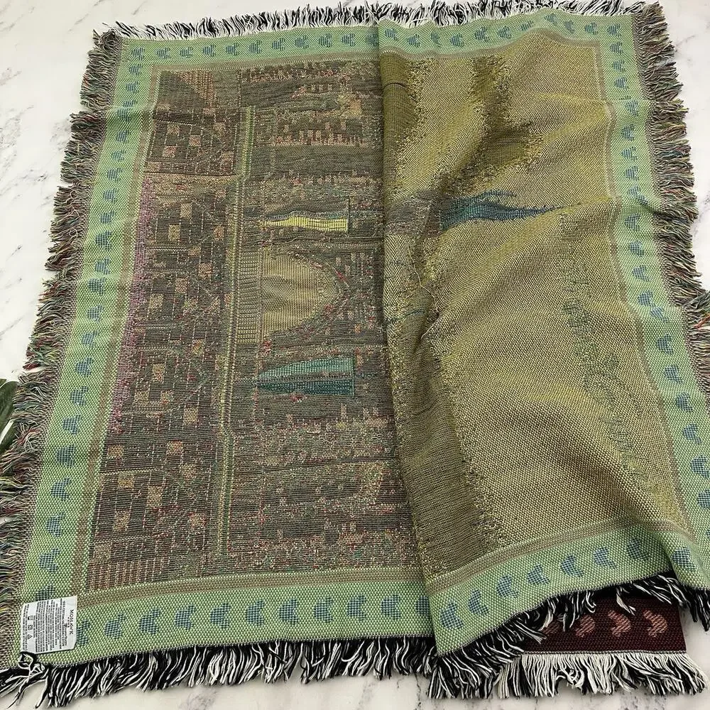 Walt Disney World Tapestry Woven Throw Blanket Cinderella Castle Mohawk